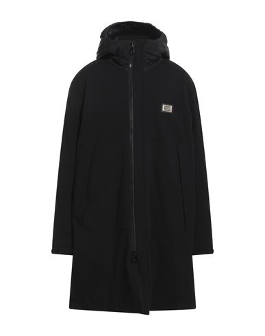 Dolce & Gabbana Man Coat Black Size 46 Viscose, Polyamide, Elastane, Polyurethane, Polyester