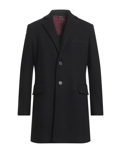 Shop Yoon Man Coat Black Size 44 Wool, Polyamide