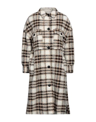 ISABEL MARANT ÉTOILE MARANT ÉTOILE WOMAN COAT BEIGE SIZE 1 MERINO WOOL, RECYCLED POLYESTER, RECYCLED FIBERS 