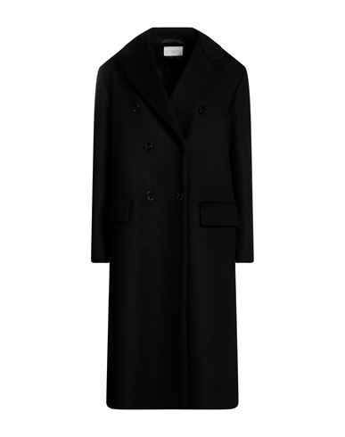 Montedoro Woman Coat Black Size 8 Virgin Wool, Cashmere
