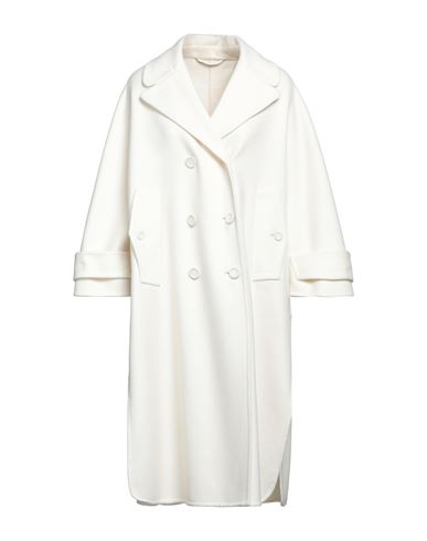 Ermanno Scervino Woman Coat Ivory Size 0 Virgin Wool, Cashmere In White