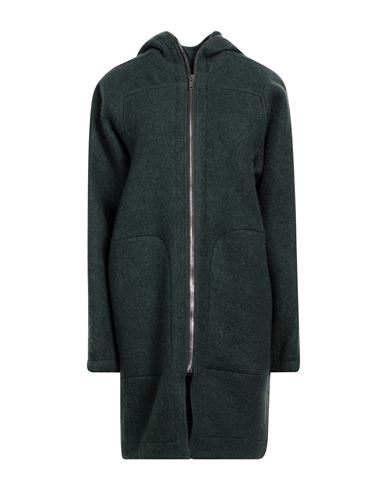 Rick Owens Woman Coat Dark Green Size 6 Wool, Alpaca Wool