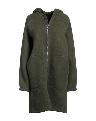 Rick Owens Woman Coat Military Green Size 2 Wool, Alpaca Wool In Green