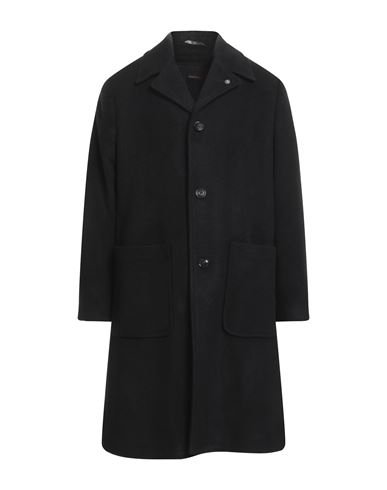 Officina 36 Man Coat Black Size 42 Acrylic, Polyester, Virgin Wool
