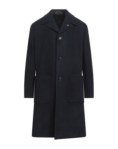 Shop Officina 36 Man Coat Midnight Blue Size 40 Acrylic, Polyester, Virgin Wool
