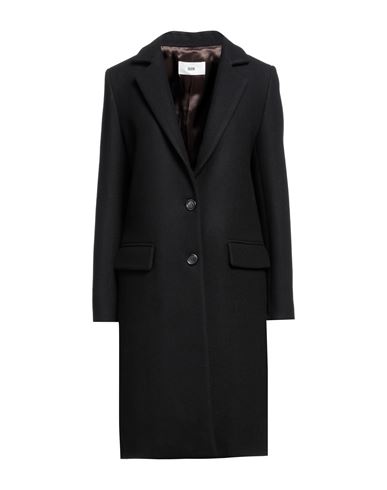 Solotre Woman Coat Black Size 8 Wool, Polyester