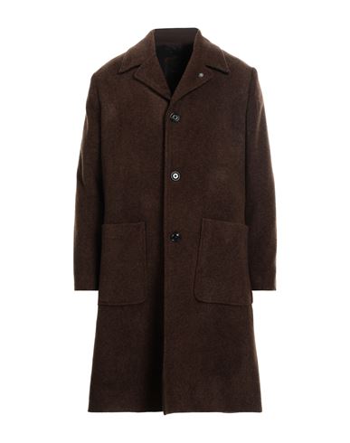 Officina 36 Man Coat Brown Size 42 Acrylic, Polyester, Virgin Wool In Burgundy
