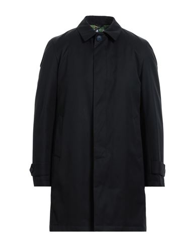 Alessandro Dell'acqua Man Overcoat Midnight Blue Size 44 Polyester, Cotton