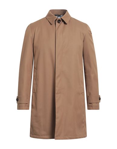 Alessandro Dell'acqua Man Overcoat & Trench Coat Camel Size 42 Polyester, Cotton In Beige