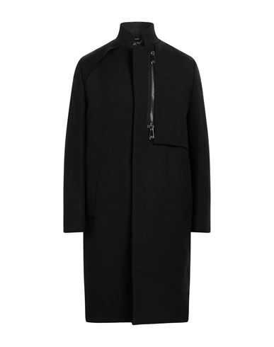Alessandro Dell'acqua Man Coat Black Size 44 Cotton, Polyester, Virgin Wool