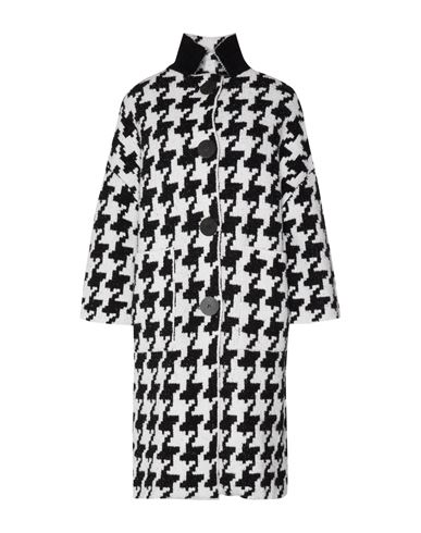 Liviana Conti Woman Coat Black Size 6 Acrylic, Polyester, Wool, Polyamide, Recycled Polypropylene