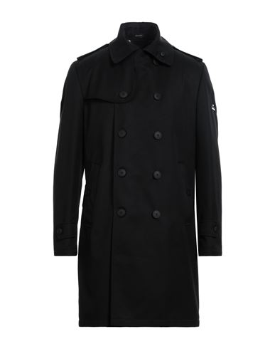 Alessandro Dell'acqua Man Coat Black Size 44 Polyester, Cotton