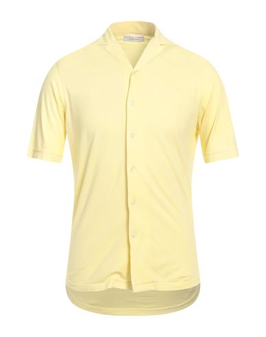 Filippo De Laurentiis Man Shirt Yellow Size 48 Cotton In Yellow