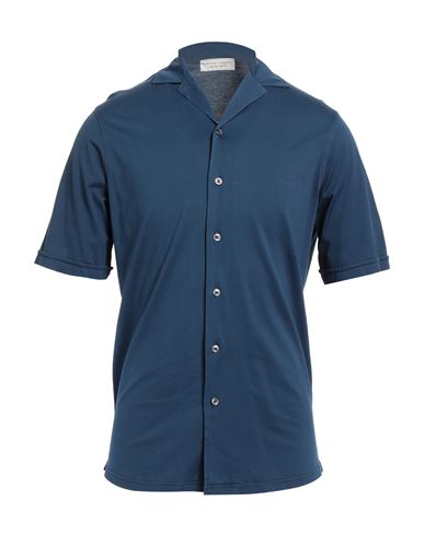 Filippo De Laurentiis Man Shirt Midnight Blue Size 38 Cotton In Blue