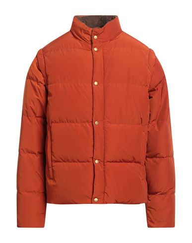 Holubar Man Down Jacket Rust Size 5 Cotton, Polyurethane In Red
