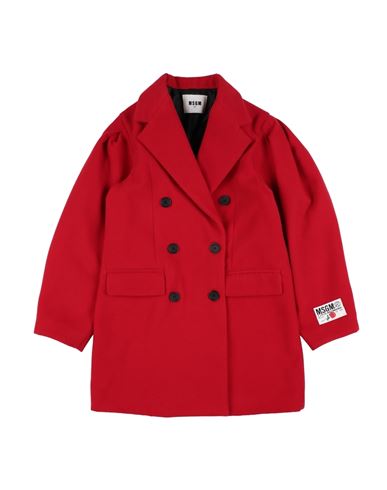 Msgm Babies'  Toddler Girl Coat Red Size 6 Polyester, Rayon, Elastane