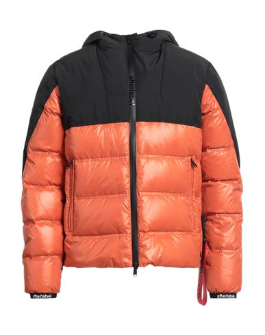 Afterlabel Man Down Jacket Orange Size M Polyamide