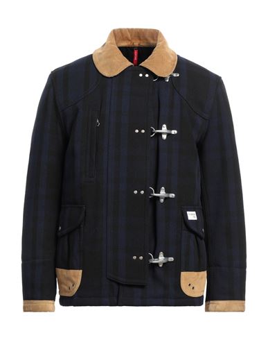 FAY ARCHIVE FAY ARCHIVE MAN JACKET MIDNIGHT BLUE SIZE S WOOL, POLYAMIDE, COTTON, BOVINE LEATHER