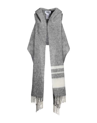 Shop Dondup Woman Cape Grey Size Onesize Alpaca Wool, Mohair Wool, Wool, Polyamide