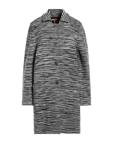 Missoni Woman Overcoat Black Size 10 Wool, Viscose, Polyester, Polyamide