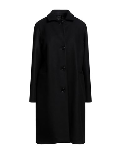 Aspesi Woman Coat Black Size 4 Virgin Wool, Polyamide, Cashmere