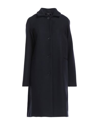 Shop Aspesi Woman Coat Midnight Blue Size 8 Virgin Wool, Polyamide, Cashmere