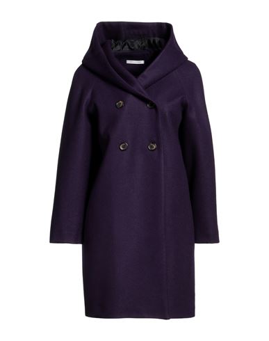 Biancoghiaccio Woman Coat Purple Size 8 Acrylic, Polyethylene, Wool