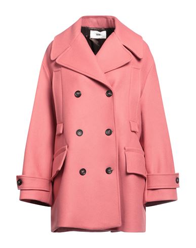 Woman Overcoat & Trench Coat Salmon pink Size 4 Polyester, Elastane