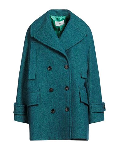 Solotre Woman Coat Blue Size 8 Wool