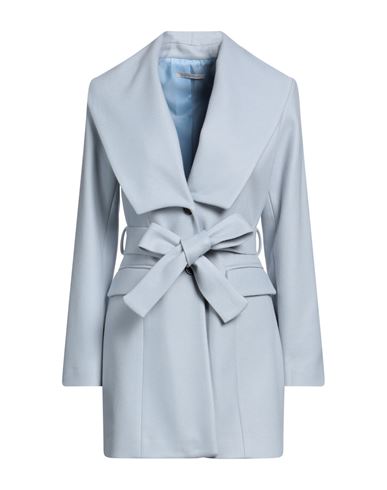 Biancoghiaccio Woman Coat Sky Blue Size 8 Acrylic, Polyethylene, Wool