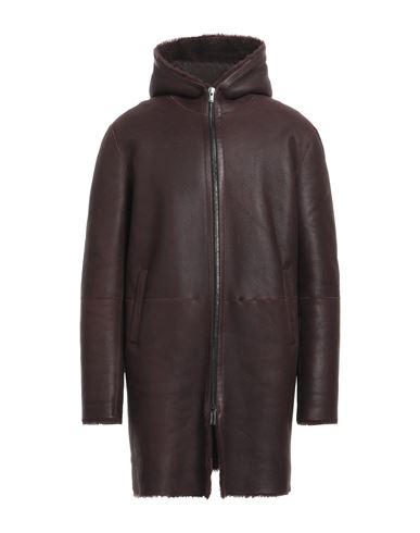 Tagliatore Wilson Hooded Shearling Coat In Brown