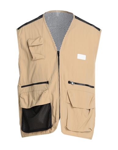 Lc23 Nylon Vest Man Jacket Camel Size Xl Polyamide In Beige