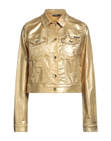Dolce & Gabbana Woman Jacket Gold Size 0 Cotton, Elastane
