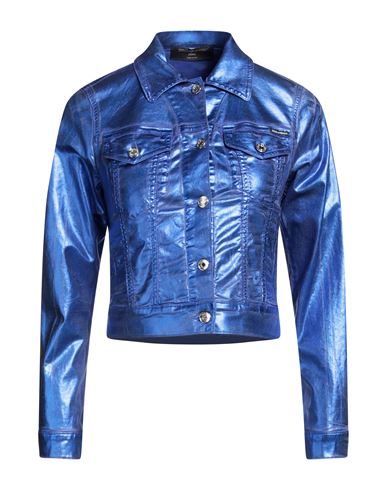 Dolce & Gabbana Woman Jacket Bright Blue Size 4 Cotton, Elastane