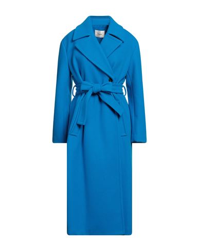 Suoli Woman Coat Azure Size 10 Polyester In Blue