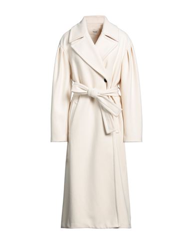 Suoli Woman Coat Ivory Size 8 Polyester In White