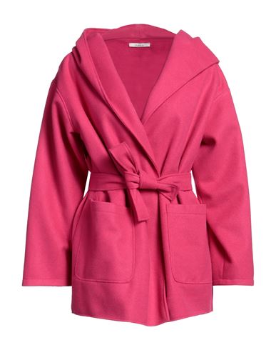 Chiara B. Woman Coat Magenta Size M Acrylic, Polyester, Wool In Magenta