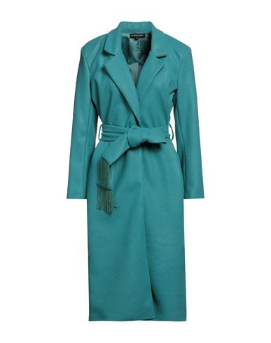 Vanessa Scott Woman Coat Light Green Size L Polyester, Viscose, Elastane