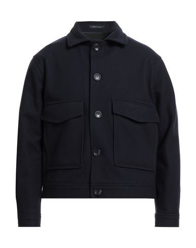 Tagliatore Long-sleeved Casual Jacket In Blue