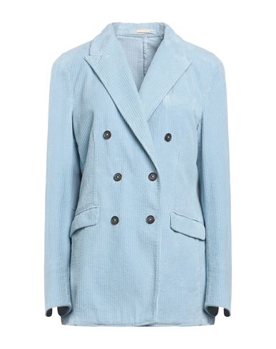 Massimo Alba Woman Suit Jacket Sky Blue Size L Cotton