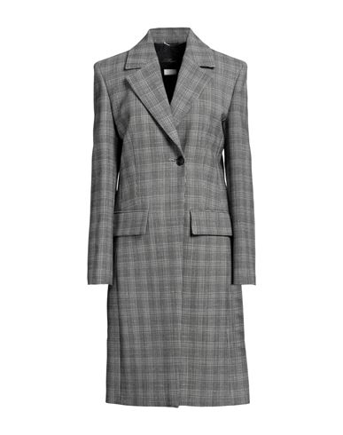 Les Copains Woman Coat Grey Size 4 Virgin Wool, Elastane, Cotton