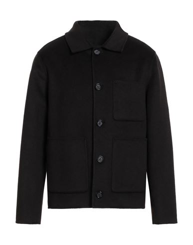 Paolo Pecora Man Jacket Dark Brown Size 40 Polyester, Wool In Brown
