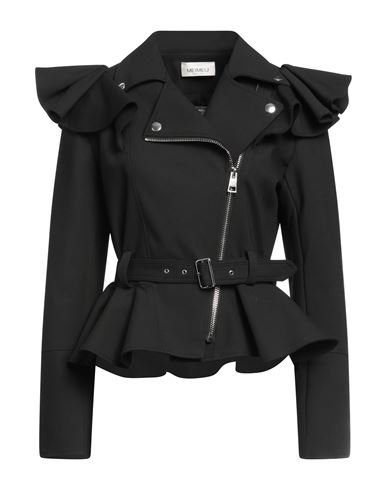 Meimeij Woman Jacket Black Size 6 Polyester, Viscose, Elastane