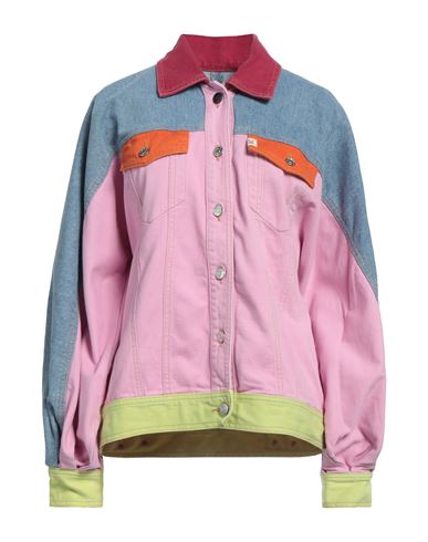 Semicouture Woman Denim Outerwear Pink Size 8 Cotton