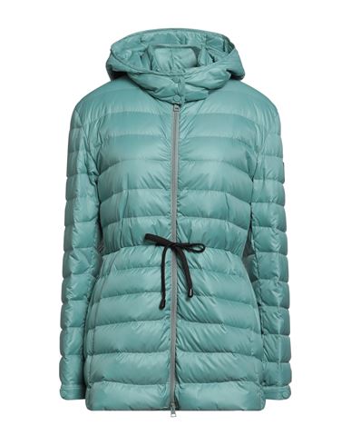 Historic Woman Down Jacket Turquoise Size L Polyamide In Blue