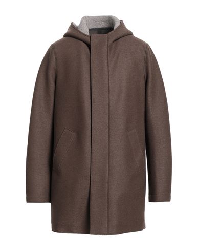 Harris Wharf London Man Coat Khaki Size 40 Virgin Wool In Brown