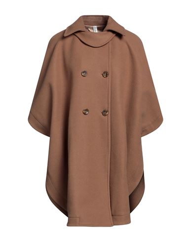 Souvenir Woman Coat Khaki Size M Acrylic, Polyester, Wool In Beige