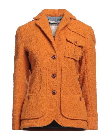 Capalbio Woman Suit Jacket Orange Size 8 Wool