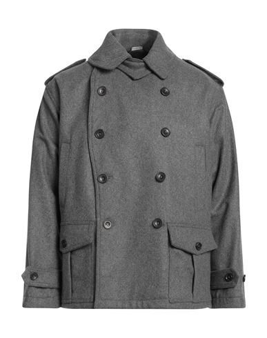 Messagerie Man Coat Grey Size L Wool, Nylon