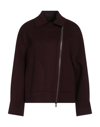Theory Woman Jacket Burgundy Size M Cashmere, Cupro In Red